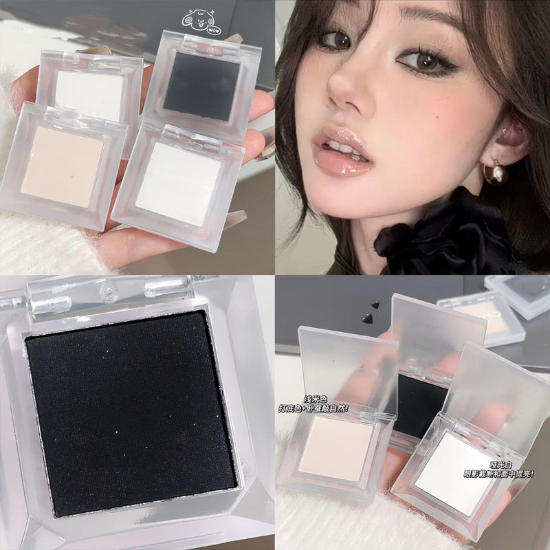 12389053.单色哑光高光烟熏眼影盘粉质细腻持久显色自然提亮眼影