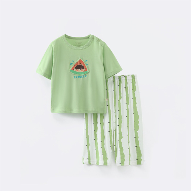 12446402.齐齐熊男童睡衣春秋家居服套装长袖两件套