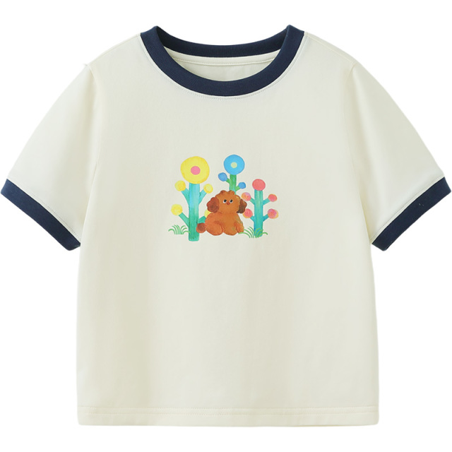 13673100.[抗菌凉感]齐齐熊女童t恤短袖夏季薄款宝宝上衣半袖2026新款休闲