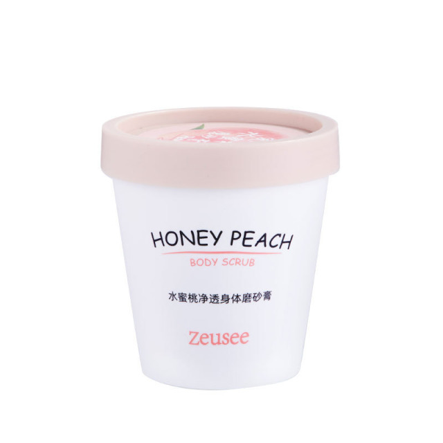 12398624.水蜜桃冰淇淋磨砂膏200ml 身体清洁软化角质搓泥宝