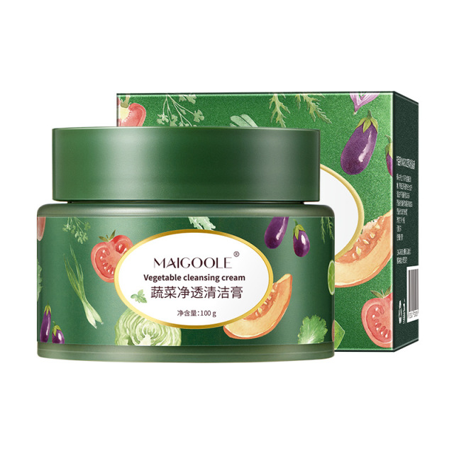 12856117.蔬菜净透清洁膏100g/盒洁净毛孔污垢平衡水油彩妆卸妆膏