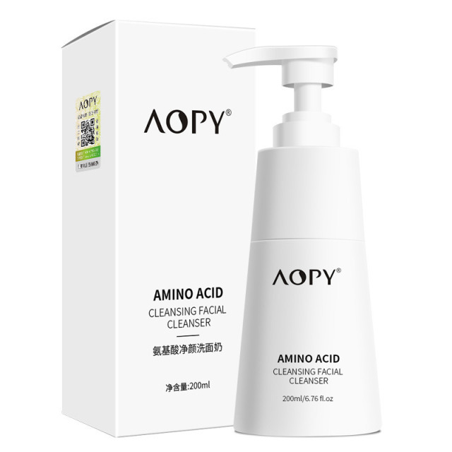 12858575.氨基酸净颜洗面奶200ML/瓶温和不紧绷深层清洁平衡水油