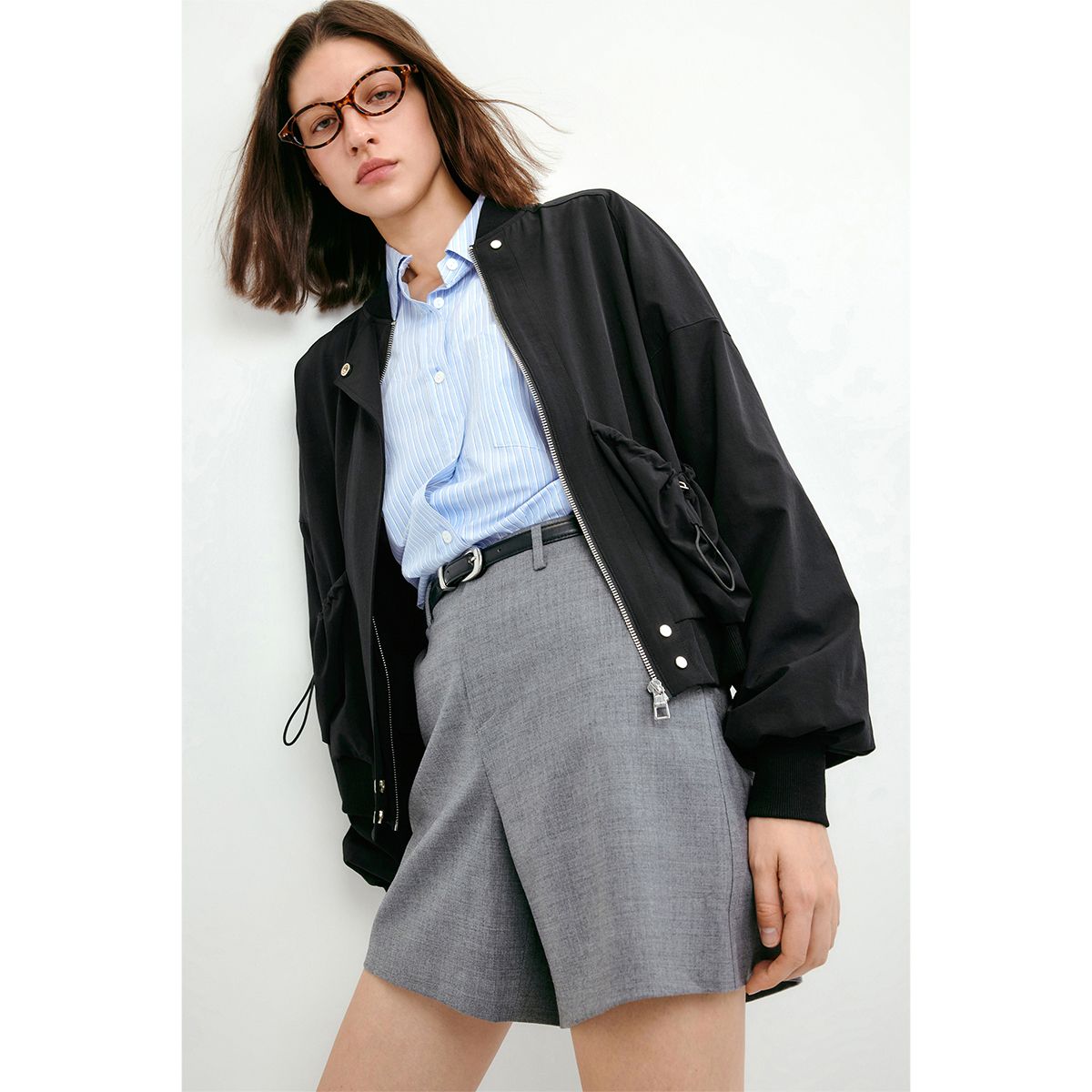 13164764.【商场同款】美式工装风夹克短外套女小个子穿搭休闲薄外套