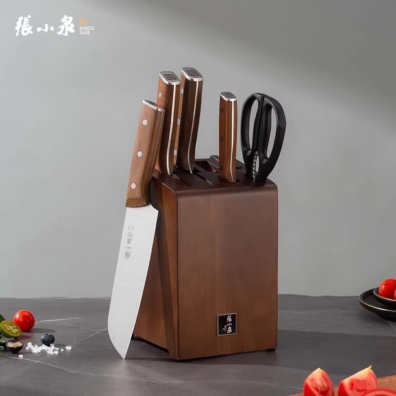 12250580.张小泉凌锋系列刀具六件套装菜刀家用厨房不锈钢六件套刀组合刀切片