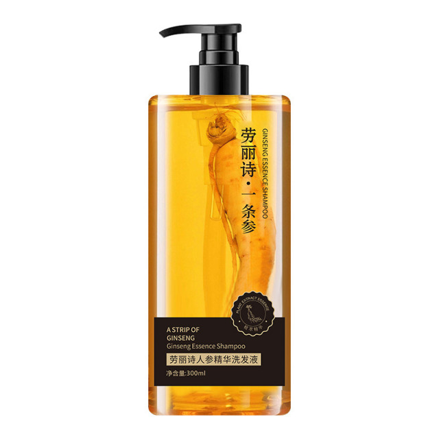 12708938.人参精华洗发液300ml/瓶滋养润发乌黑植萃养护发亮泽柔顺