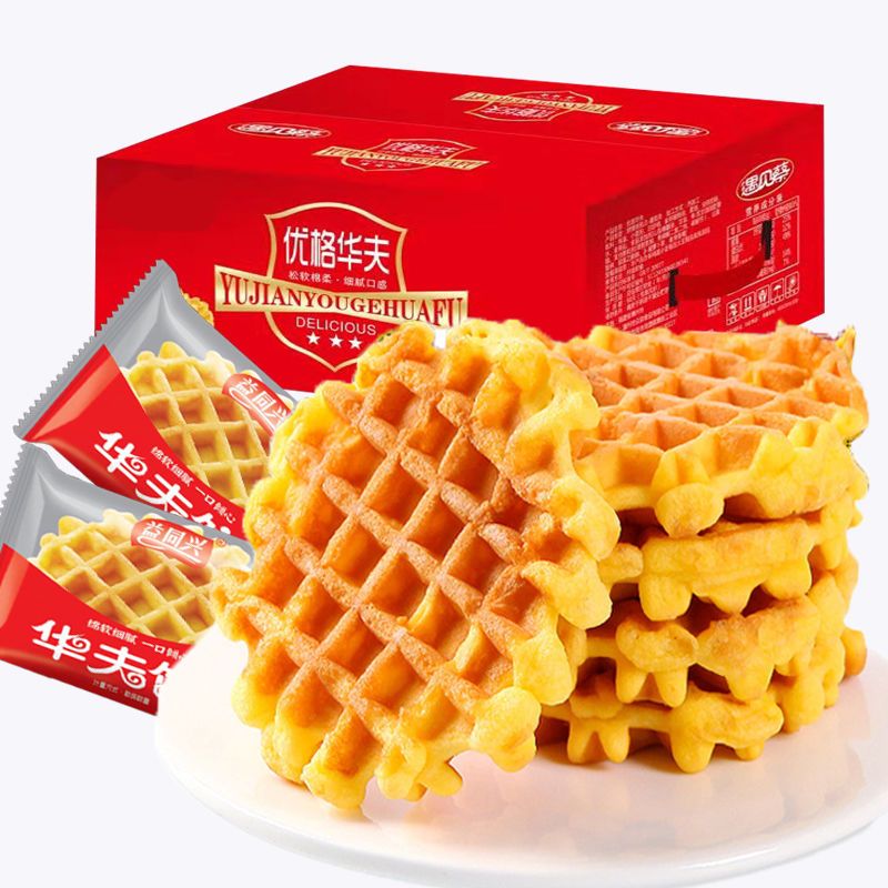12739220.原味华夫饼软格蜂巢营养代餐手撕面包休闲零食品