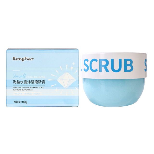 13129745.海盐水晶沐浴磨砂膏180g/瓶浴盐清洁磨砂膏沐浴露二合
