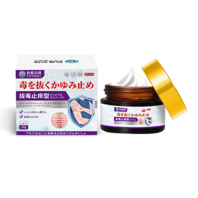 13290441.秋雅奈绪拔毒止痒型保健膏30g/瓶皮肤瘙痒干痒不适外用护理涂抹膏