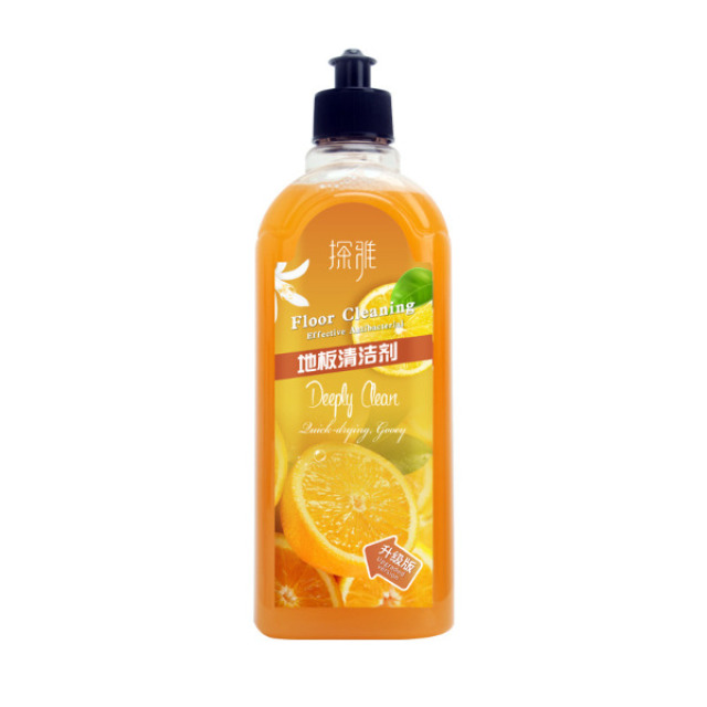 13302254.泡沫丰富柠檬地板清洁剂500ml/瓶速干地板瓷砖厨房门窗拖地液去污养护