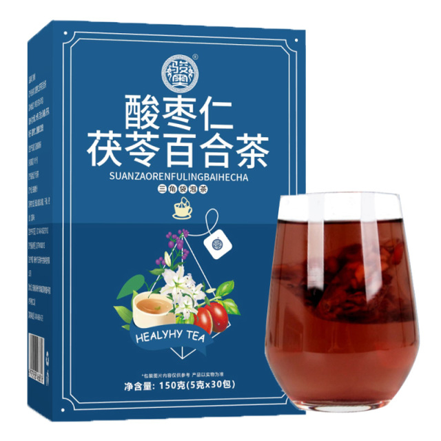 13318443.酸枣仁百合茯苓茶150g/盒养生茶饮健康饮品