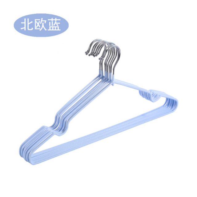 13355250.衣架加粗款家用无痕简约衣架金属成人儿童防滑带凹槽浸塑衣架