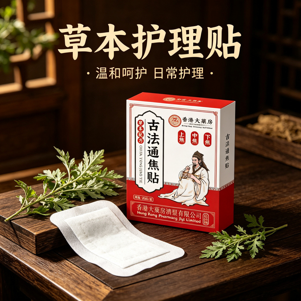 13733922.三焦贴上热下寒气全躯贴淤堵湿气艾草穴位贴通焦贴20贴/盒