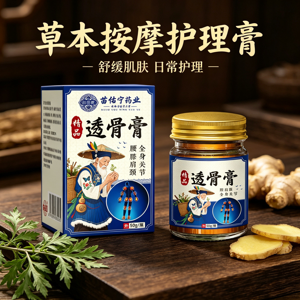 13733334.透骨膏外用膏涂抹颈椎腰椎老虎膏透骨膏50g/瓶
