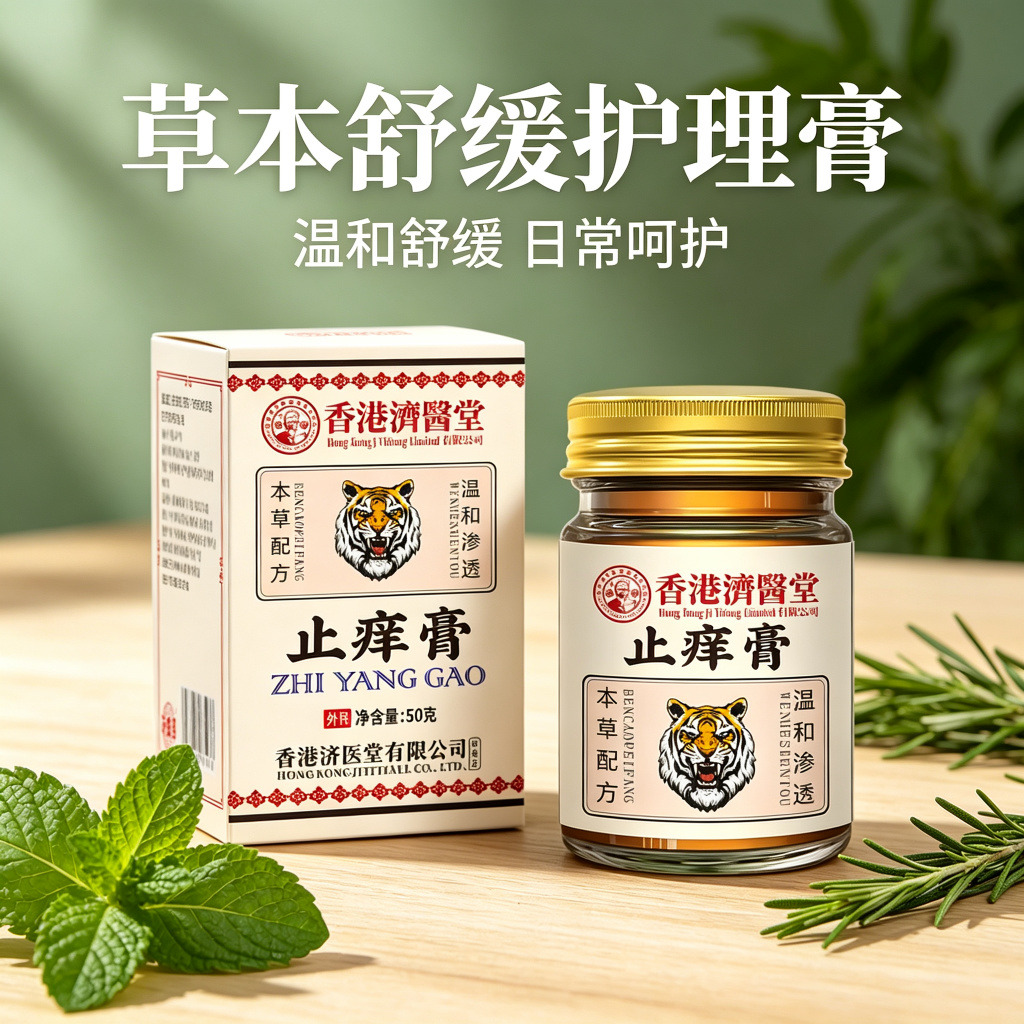 13733189.云南本草王瘙痒止痒脚汗脚臭脚干燥虎头止痒膏50g/瓶