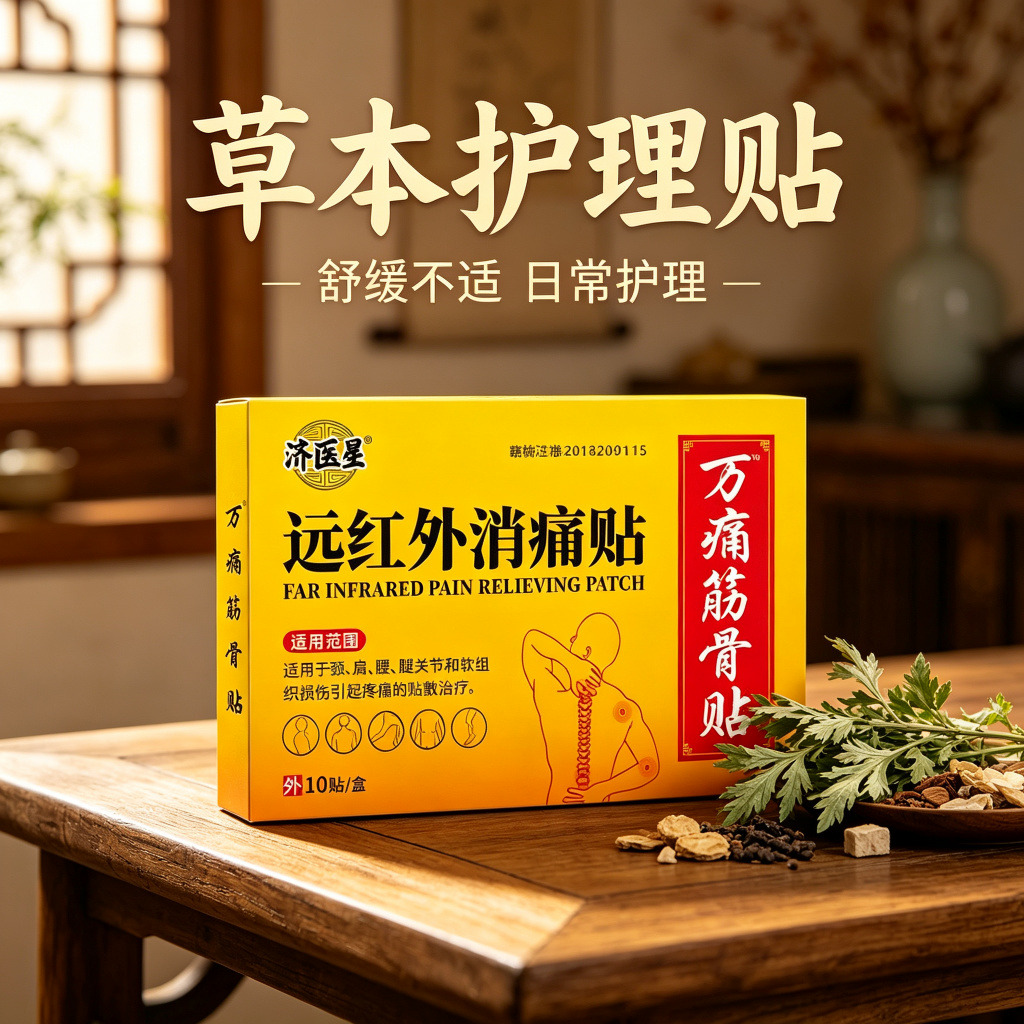 13732846.草本消痛膏药贴压力刺激贴肩周颈肩腰腿万痛贴10贴/盒