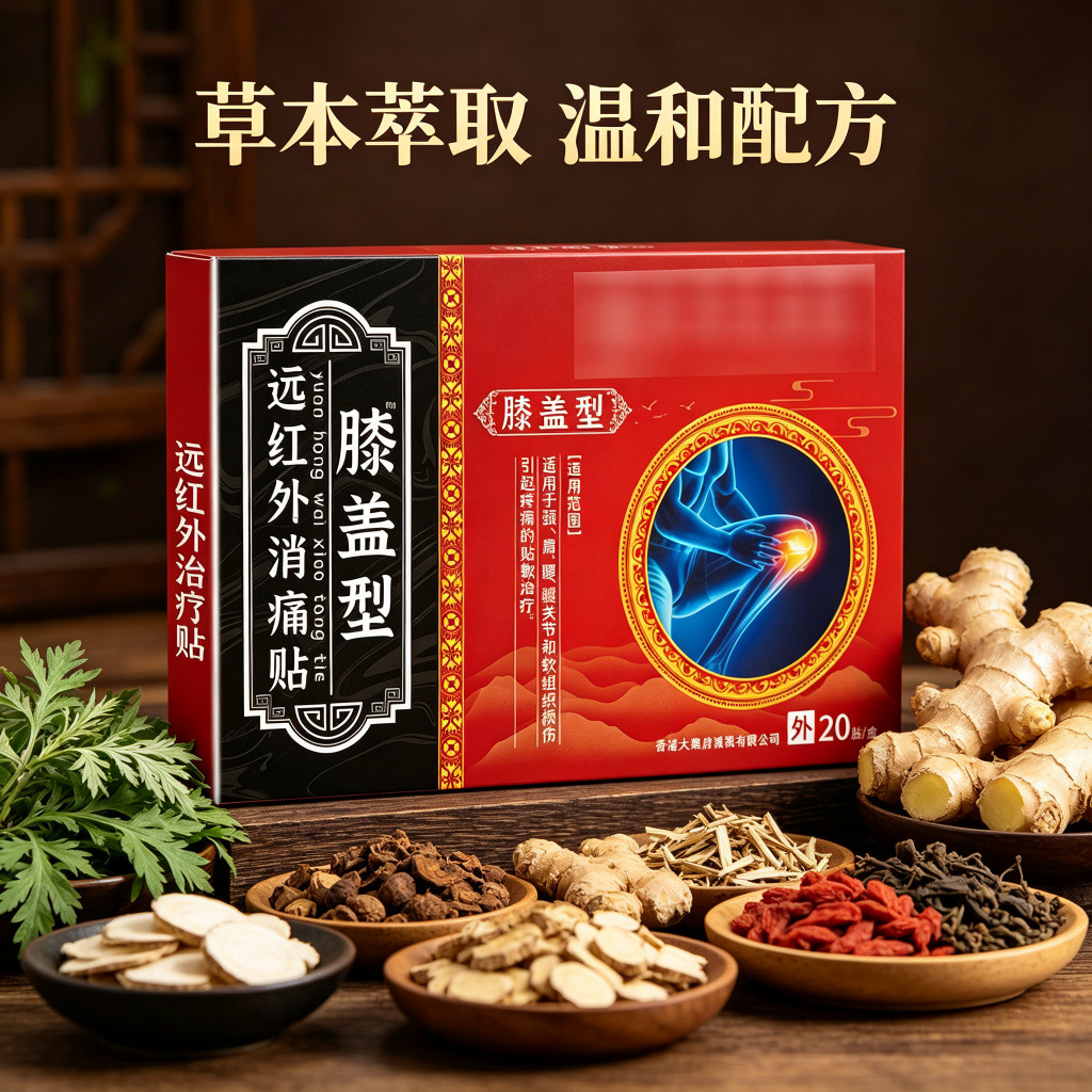 13734300.涂抹透骨软骨贴颈椎腰椎膝盖关节膏贴膝盖贴20贴/盒