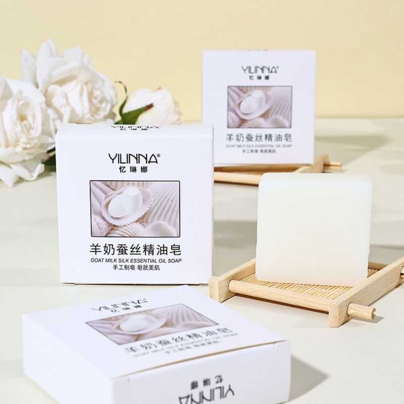 13736787.羊奶蚕丝精油皂洗澡洗脸手工皂洁净清香男女沐浴洁面肥皂70g/块