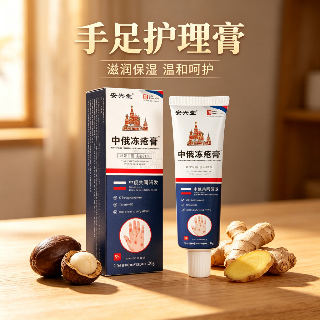 13735528.中俄冻疮膏儿童成人手足耳朵滋润冻疮乳膏20g/支