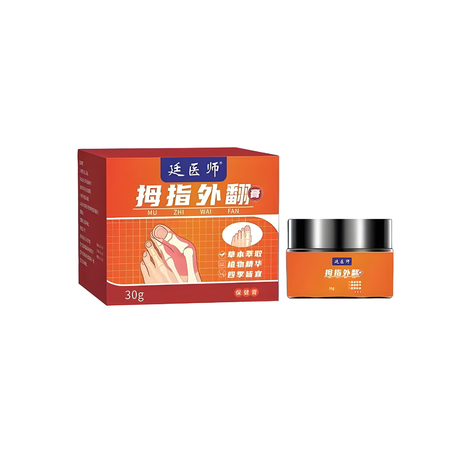 13739076.拇指外翻膏草本温和不刺激30g/盒