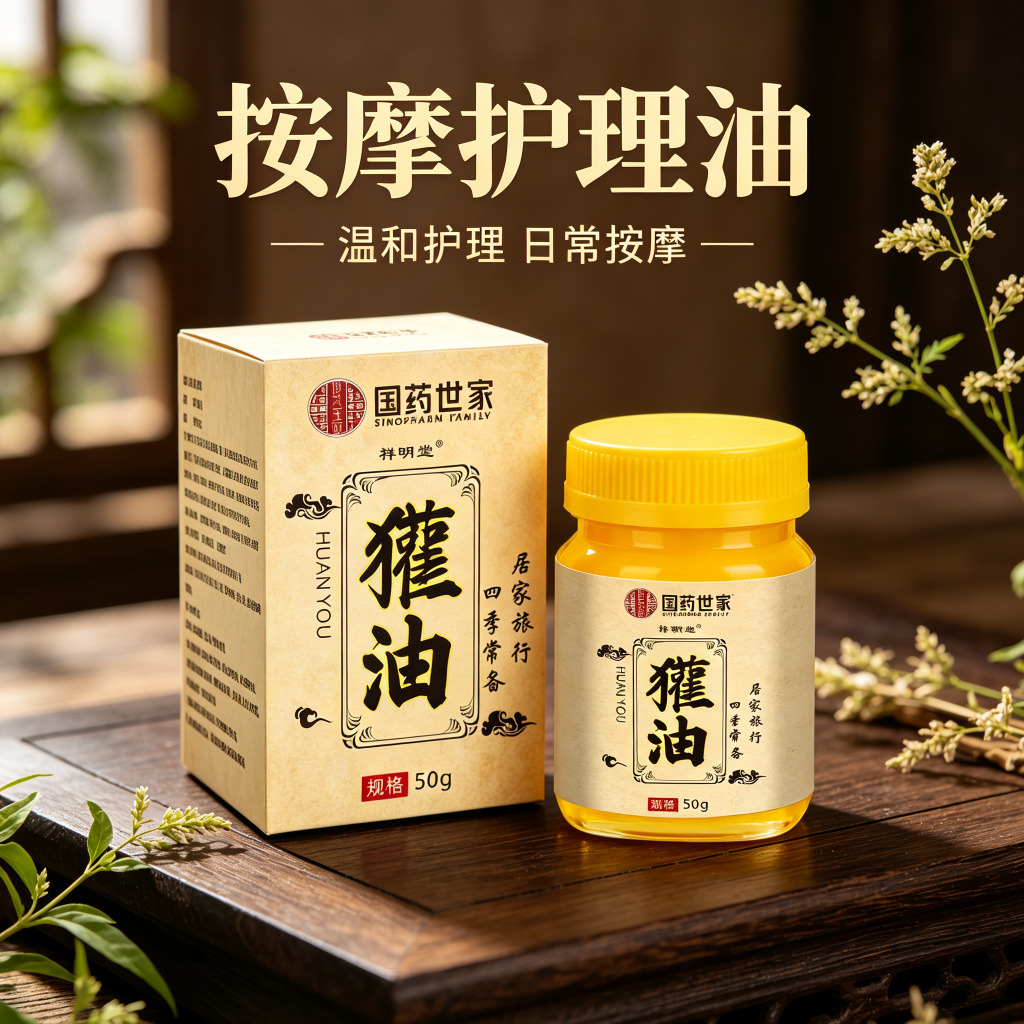 13738623.玻璃瓶獾油一件草本萃取温和身体护理獾油50g/瓶