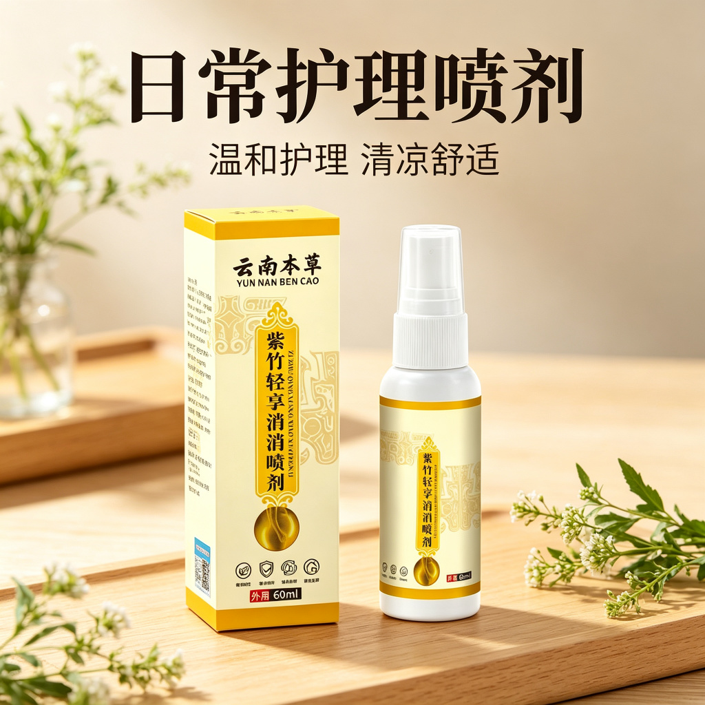 13754350.云南本草紫竹轻享消消喷剂60ml/瓶