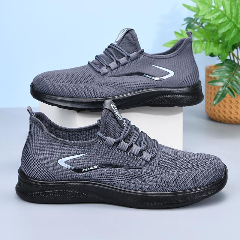 12187258.飞织男鞋夏季shoes 男休闲鞋聚氨酯透气网面运动鞋男轻便