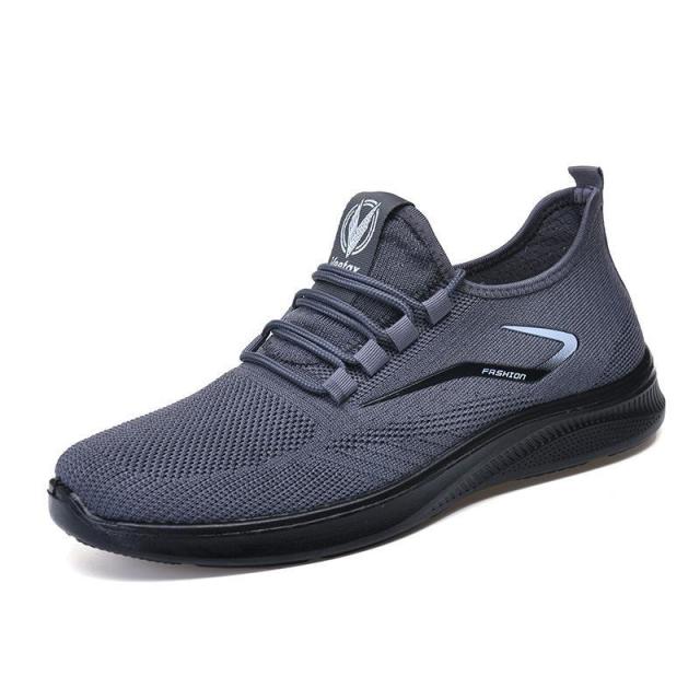 12187258.飞织男鞋夏季shoes 男休闲鞋聚氨酯透气网面运动鞋男轻便