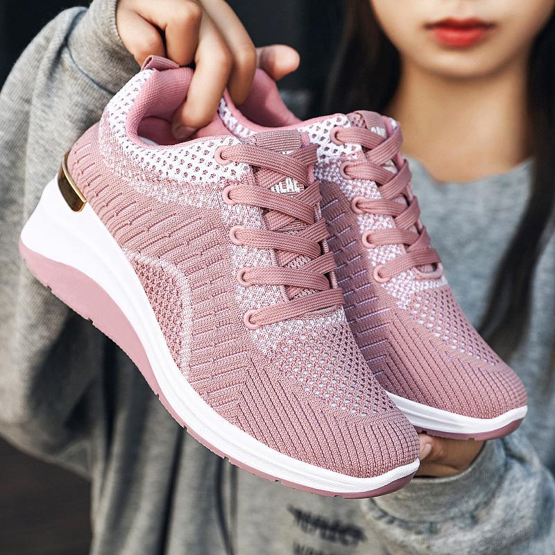 12188794.透气厚底鞋子女运动鞋女鞋内shoes潮鞋休闲鞋