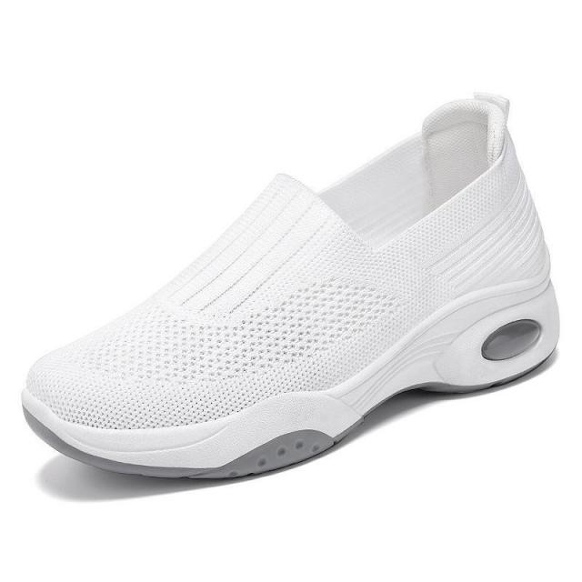 12188604.鞋子女夏季女鞋厚底飞织布鞋shoes休闲一脚蹬鞋