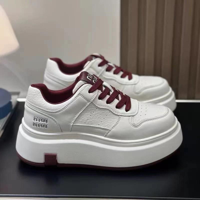 12187527.厚底小白鞋女鞋百搭松糕运动休闲鞋轻便系带板鞋