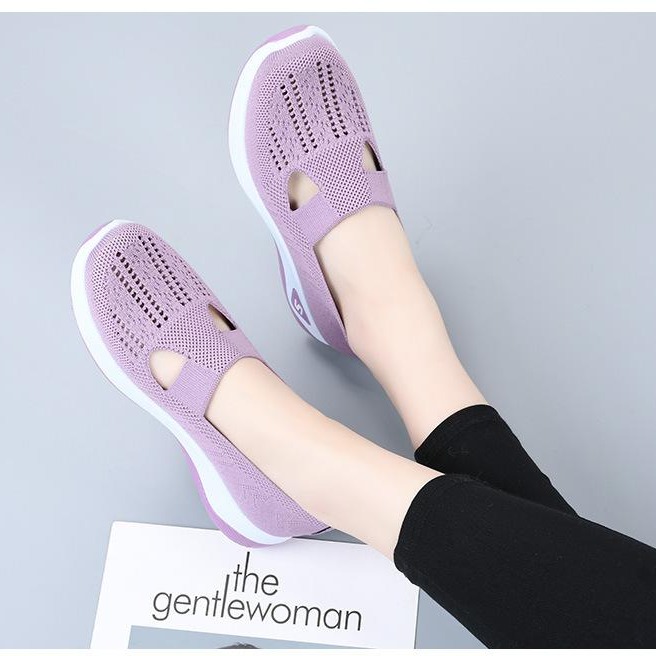 12190856.惠奴比 夏季老北京布鞋shoes女网面鞋透气软底妈妈鞋平底防滑中老年