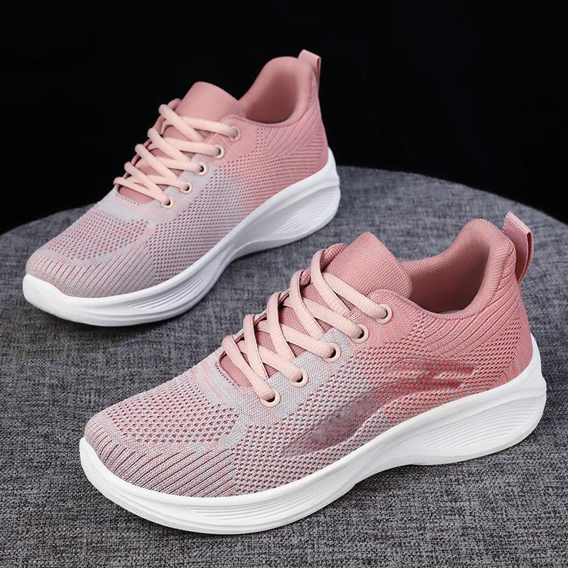 12191181.女鞋夏季休闲透气飞织百搭休闲鞋shoes休闲网鞋跑步鞋女