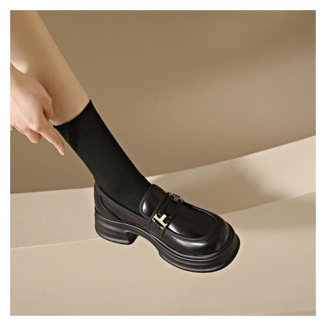 12808145.玛丽珍厚底英伦小皮鞋乐福鞋女休闲时尚百搭软底女鞋