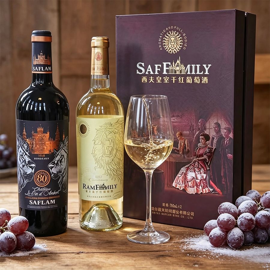 12687197.西夫拉姆80年树龄原瓶进口酒庄酒AOC等级干红 +霞多丽干白双支礼盒组合装【 海关总署授牌自用保税仓红酒品牌直发】