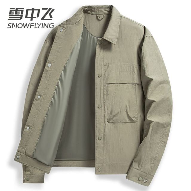 13138682.雪中飞男式短款翻领夹克外套上衣