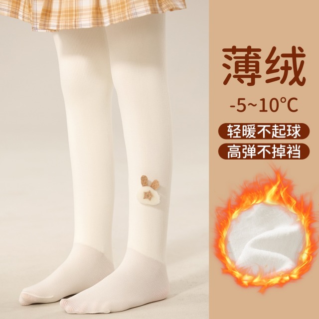 12226869.【蝴蝶结连裤袜】儿童打底裤加绒女童连裤袜秋冬外穿舞蹈袜中大童