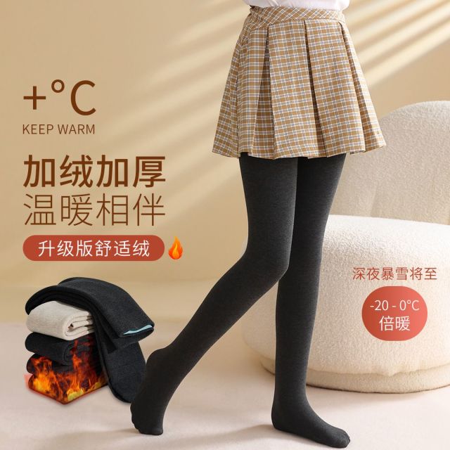 12227107.【加绒加厚】10000D女童打底裤儿童连裤袜秋冬学生保暖裤子