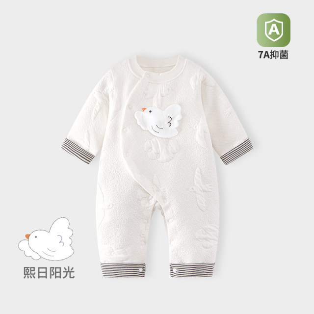 13640888.婴儿连体衣秋款加厚内着宝宝保暖衣服春秋季卡通超萌外出夹棉爬服