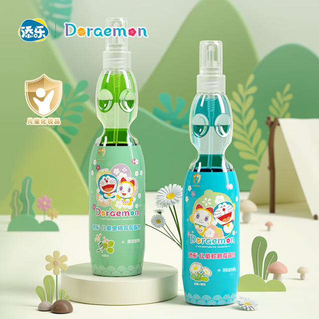 12154745.【品牌直发】哆啦a梦添乐200ml儿童蛇胆花露水+200ml儿童金银花花露水