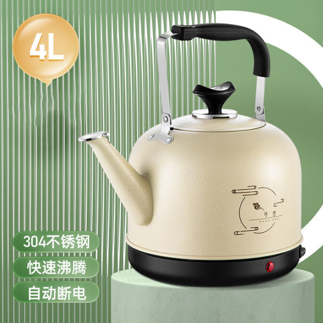 12714295.电热304不锈钢水壶烧水壶家用全自动鸣笛洗澡大容量热水壶老式壶