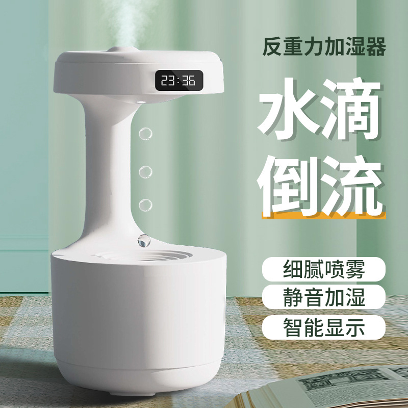 12718187.家用氛围灯水滴倒流反重力补水保湿加湿器