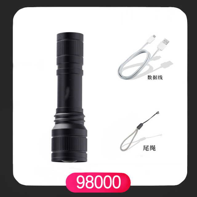 12888118.LED强光小手电筒USB可充电多功能迷你便携工作照明灯