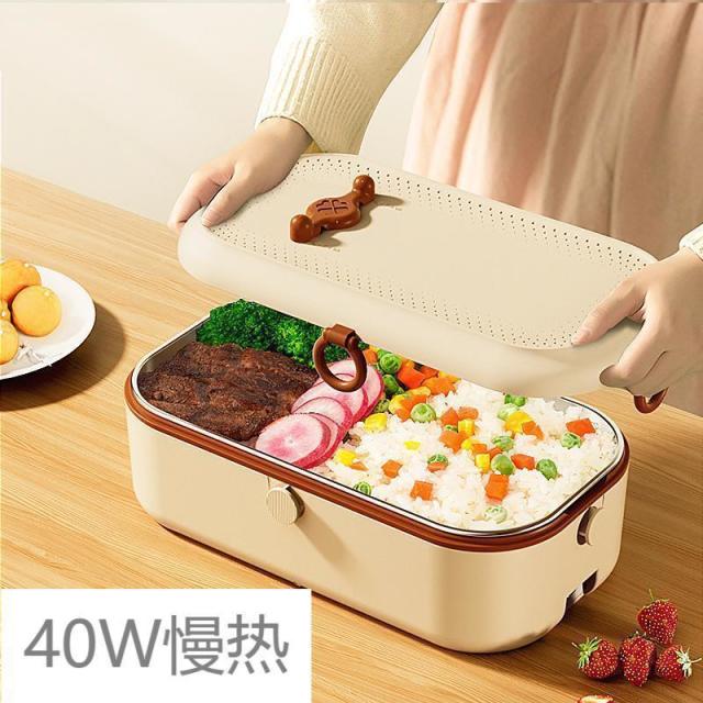 13084347.保温电热饭盒上班族无水加热自热饭菜便携式电加热便当盒带饭
