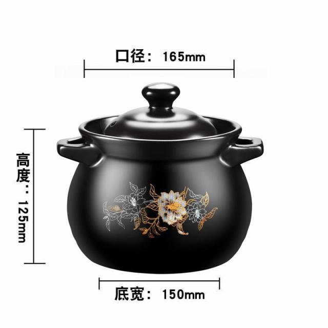 13470001.耐高温陶瓷砂锅 家用炖汤煲陶瓷小沙锅 双耳明火石锅