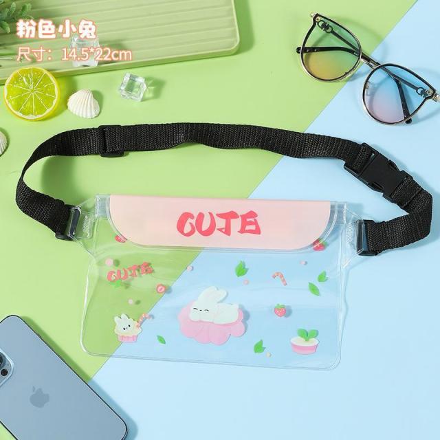 13668582.手机防水袋可触屏大号容量户外潜水漂流游泳防水腰包手机套收纳包