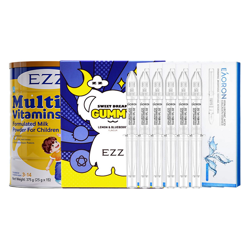 13840588.【满1688元赠品】EZZ儿童成长奶粉*1罐+EZZ睡眠软糖*1盒+EZZ澳容玻尿酸精华液 3ml*6支