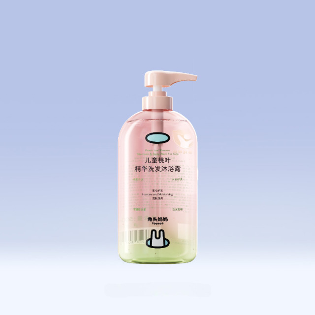 12227283.【新品】兔头妈妈儿童桃叶精华洗发沐浴露二合一 500ml