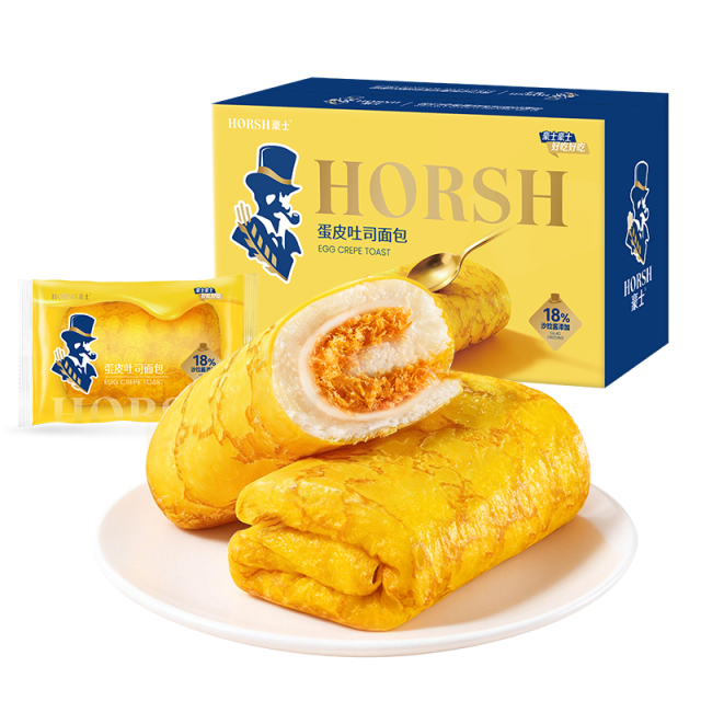 13590151.豪士新品蛋皮吐司夹心面包早餐速食营养休闲零食懒人代餐食品整箱