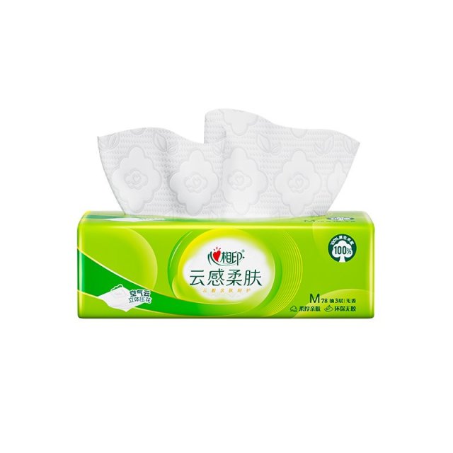13108117.心相印云感柔肤抽纸面巾纸家庭装纸巾3层78抽10包餐巾纸卫生纸