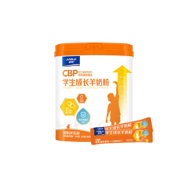 12782164.卓牧CBP学生成长羊奶粉（25g*30条）